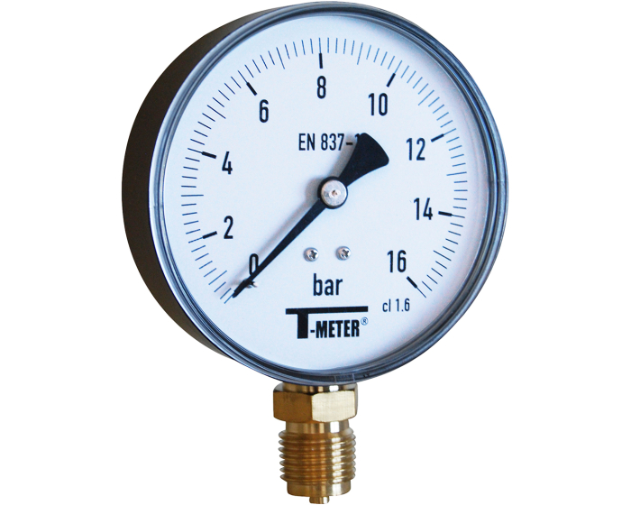 ABS pressure gauge 1645 dry radial Ø100 1/2'' Class1,6 0/4bar